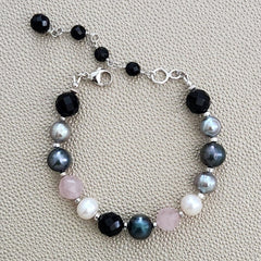 BLACK ONYX GEMSTONE MIX BRACELET