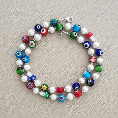EYE SEE BEADED NECKLACE--24"
