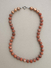 0--NATURAL SUNSTONE NECKLACE--20"