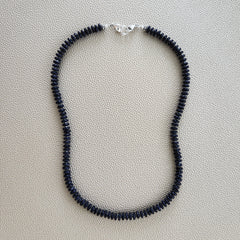 0--MIDNIGHT SKY BLUE SANDSTONE NECKLACE--18"