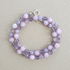 0--LAVENDER LOVE MULTI GEMSTONE NECKLACE--16"