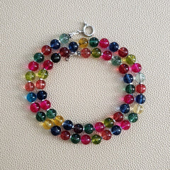 0--CRACKLE QUARTZ CRYSTAL NECKLACE--20"