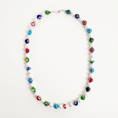 0--EYE SEE BEADED NECKLACE--24"
