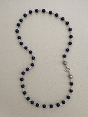 00--8MM LAPIS LAZULI NECKLACE--26"