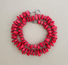 0--RED CORAL NECKLACE--18"