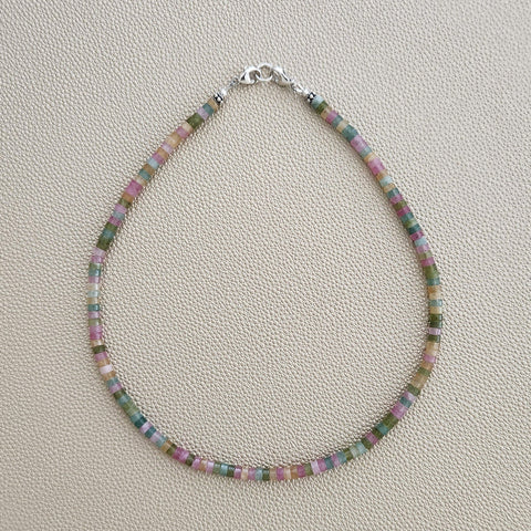 0--MINI JADE HEISHI NECKLACE--16"
