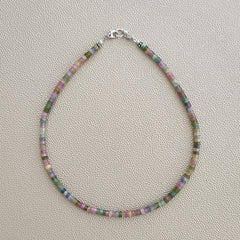 0--MINI JADE HEISHI NECKLACE--16"