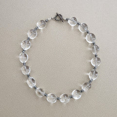 CLEAR QUARTZ NUGGET NECKLACE