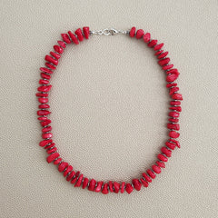 0--RED CORAL NECKLACE--18"
