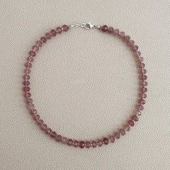 0--STRAWBERRY QUARTZ NECKLACE--16"