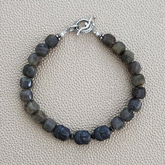LABRADORITE BRACELET WITH BUDDHA BEADS