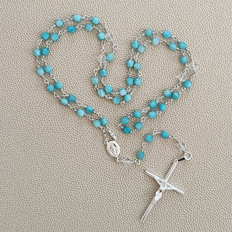 ROSARY 6MM AMAZONITE GEMSTONES