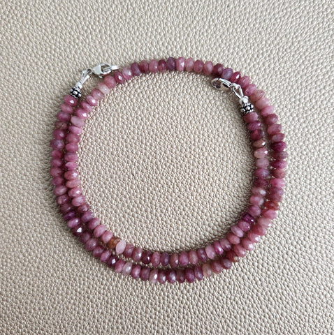 0--NATURAL PINK TOURMALINE NECKLACE--16"