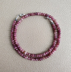 0--NATURAL PINK TOURMALINE NECKLACE--16"