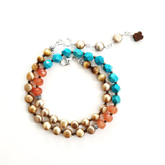 0--TURQUOISE MIXED NECKLACE
