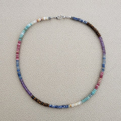 0--DESERT NIGHTS MINI-MINI GEMSTONE NECKLACE--16"