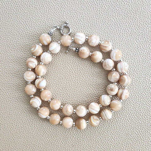 0--MOTHER OF PEARL NECKLACE--18"