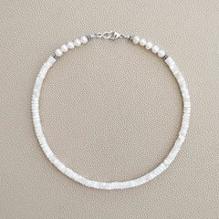 MOTHER OF PEARL HEISHI NECKLACE--16"