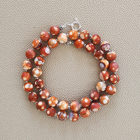 0--ORANGE DREAM FIRE AGATE NECKLACE--20"