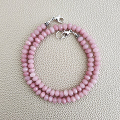 0--MINI PINK OPAL NECKLACE--16"