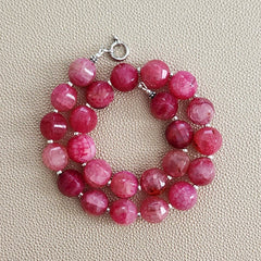 0--PINK AGATE NECKLACE--16"