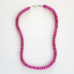0--FUCHSIA JADE NECKLACE--20"