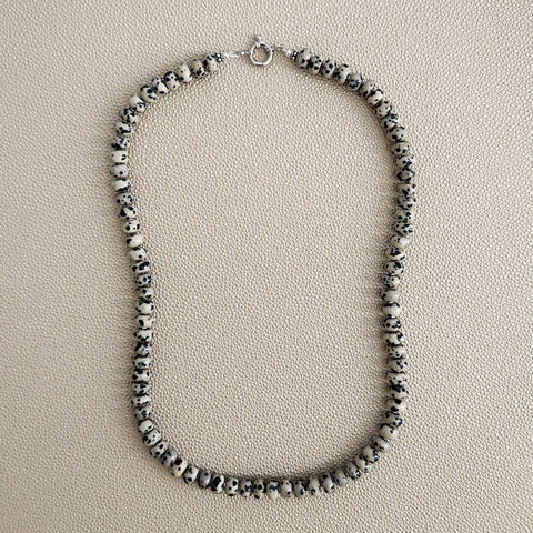 0--DALMATION JASPER NECKLACE--20"