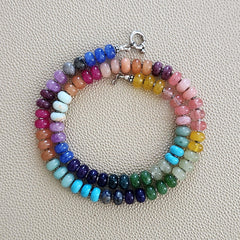 0--HAPPY IN HALIEWA MULTI GEMSTONE NECKLACE--19"
