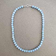 0--SKY BLUE JADE NECKLACE--18"