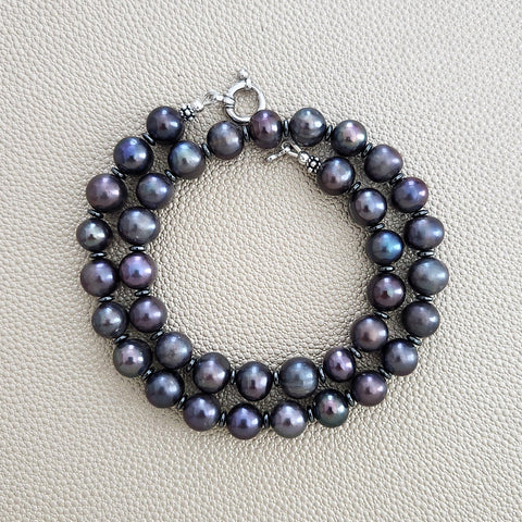 0--PEACOCK PEARL NECKLACE--16"