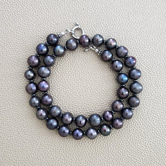 0--PEACOCK PEARL NECKLACE--16"