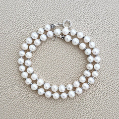 0--WHITE PEARL NECKLACE--16"
