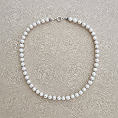 0--WHITE PEARL NECKLACE--16"