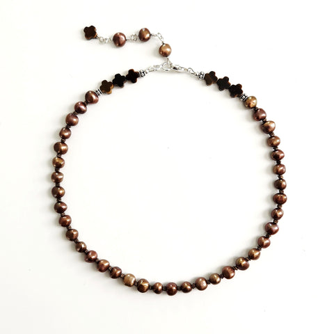 MOCHA BROWN PEARL NECKLACE