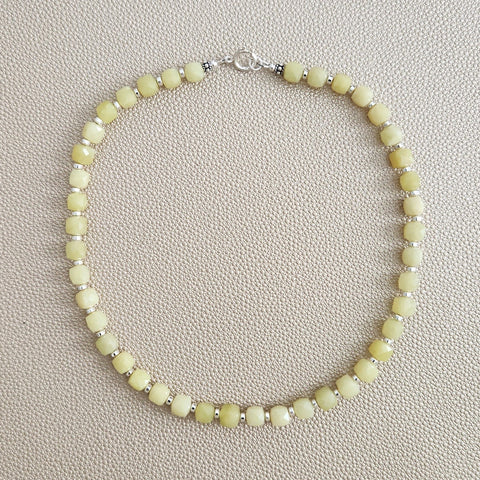 0--LEMON JADE NECKLACE--16"