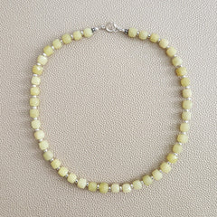 0--LEMON JADE NECKLACE--16"