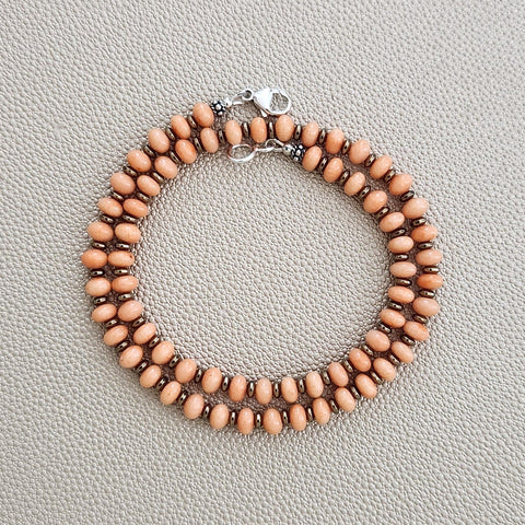 ORANGE CORAL NECKLACE -18"