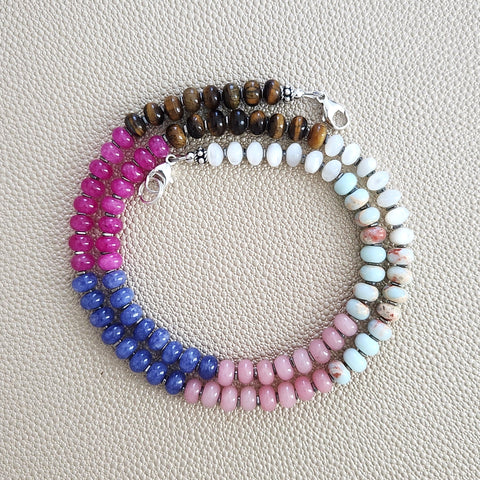 0--HAPPY IN HILO MULTI GEMSTONE NECKLACE--20"