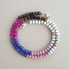 0--HAPPY IN HILO MULTI GEMSTONE NECKLACE--20"