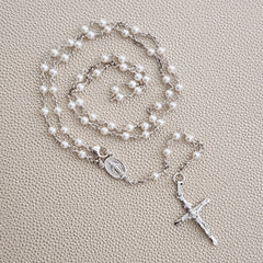 ROSARY WHITE PEARLS (4MM) ROSARY