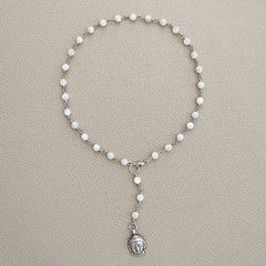 0--MOTHER OF PEARL NECKLACE WITH BUDDHA-16"