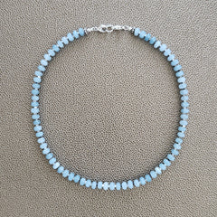 0--SKY BLUE JADE NECKLACE--16"