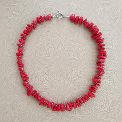 0--RED CORAL NECKLACE--18"