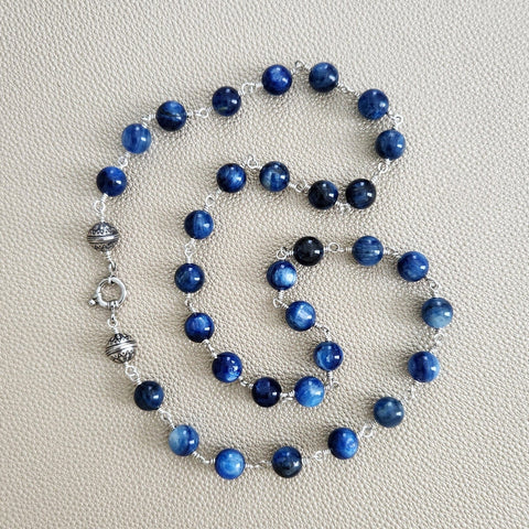 00--KYANITE STONE NECKLACE--24"