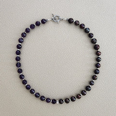AMETHYST & PEARL NECKLACE--16"