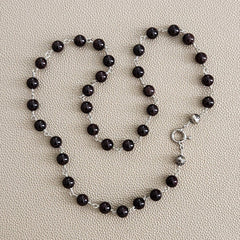 00--GARNET NECKLACE-24"