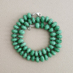 0--GREEN AVENTURINE NECKLACE--18"