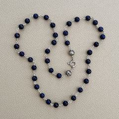 00--8MM LAPIS LAZULI NECKLACE--26"