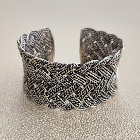 BRAIDED 925 SILVER CUFF