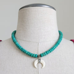 CRESCENT MOON NECKLACE--18"